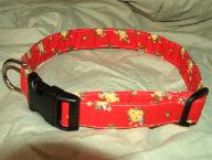 Flower Power Red Dog collar